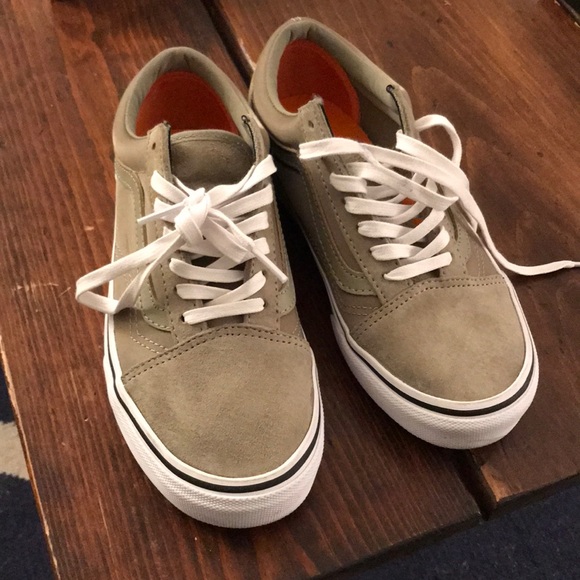 vans old skool silver true white